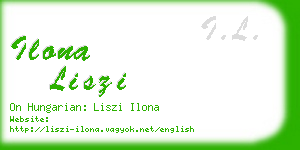 ilona liszi business card